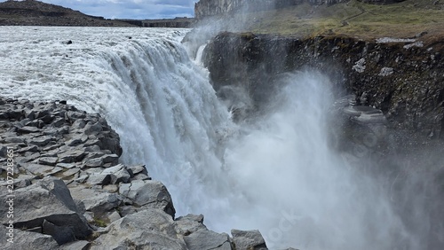 Dettifoss Waterfall and Jökulsárgljúfur Canyon Landscape in Iceland