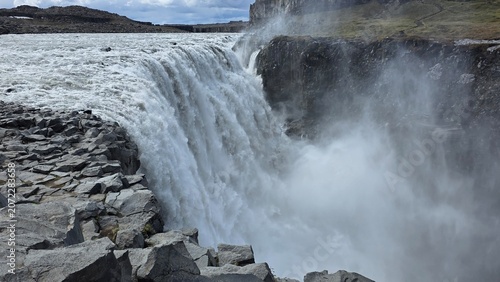 Dettifoss Waterfall and Jökulsárgljúfur Canyon Landscape in Iceland