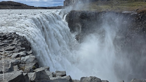 Dettifoss Waterfall and Jökulsárgljúfur Canyon Landscape in Iceland