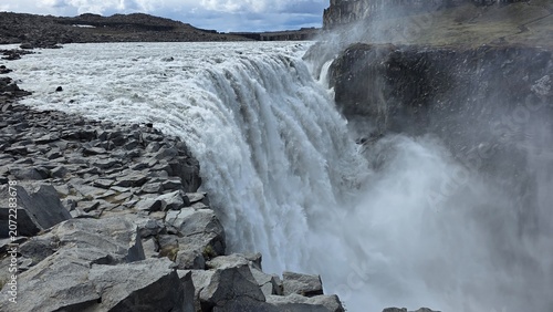 Dettifoss Waterfall and Jökulsárgljúfur Canyon Landscape in Iceland