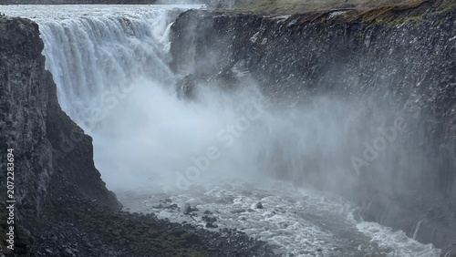Dettifoss Waterfall and Jökulsárgljúfur Canyon Landscape in Iceland
