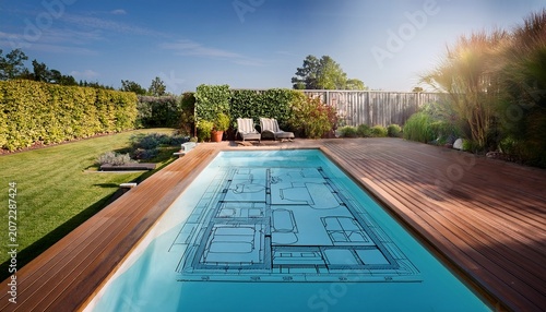 landscape design plan garden layouts pool patio outdoor architecture concept photo