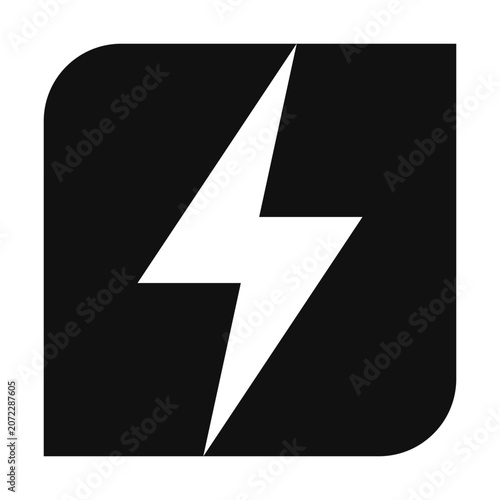 Round Corner Lightning Bolt Square Leaf