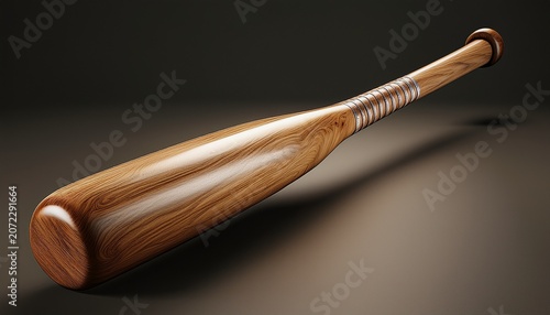 baseball bat wooden isolated