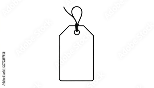 Blank tag with string and hole.