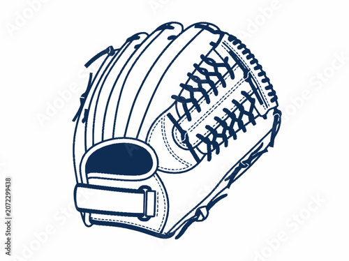 Baseball Glove Illustration - Sports Equipment Icon