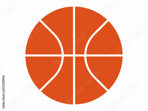 Orange Basketball Graphic - Sports Icon, Isolated