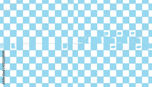 Blue and white checkered pattern.