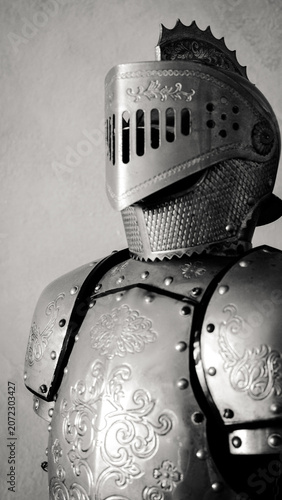 Obraz na plátně Engraved Breastplate of a Knight's Armor