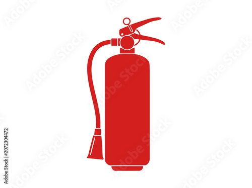 Red Fire Extinguisher Icon Isolated on White Background