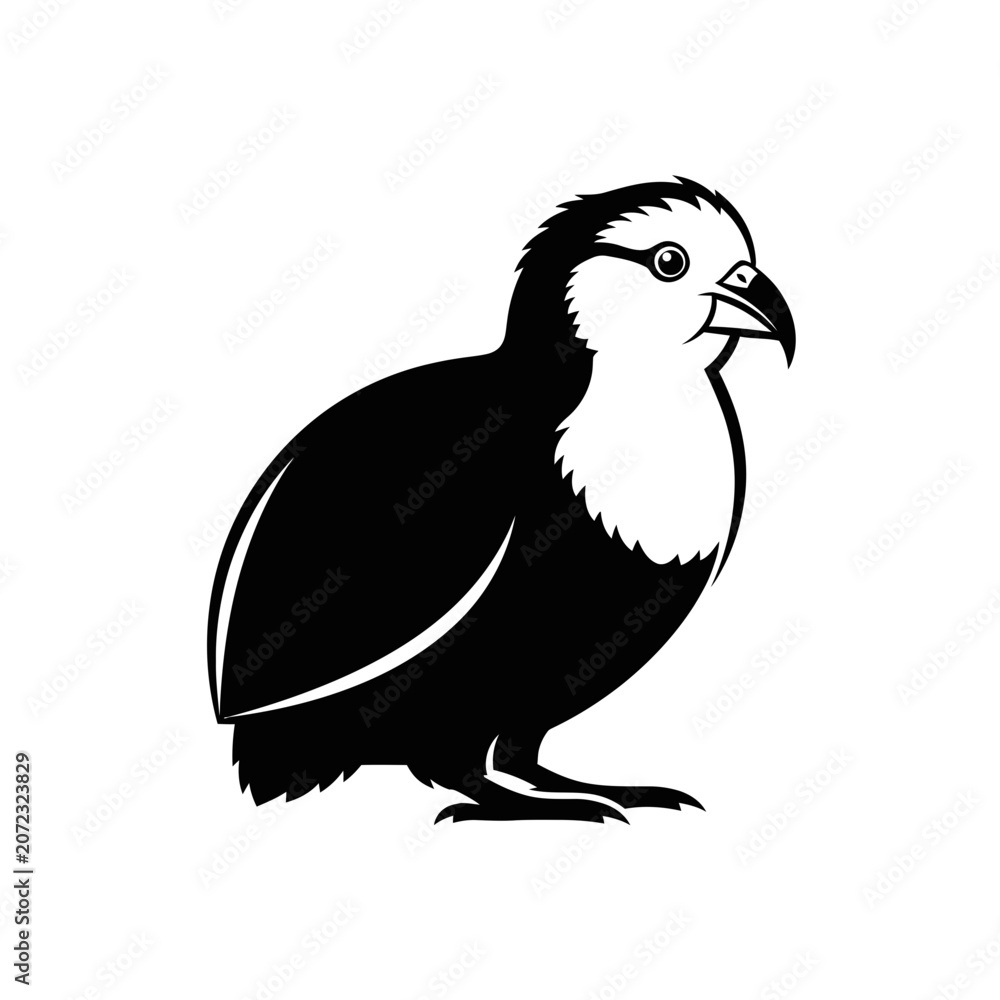 Fototapeta premium Quail Bird Silhouette Vector Illustration