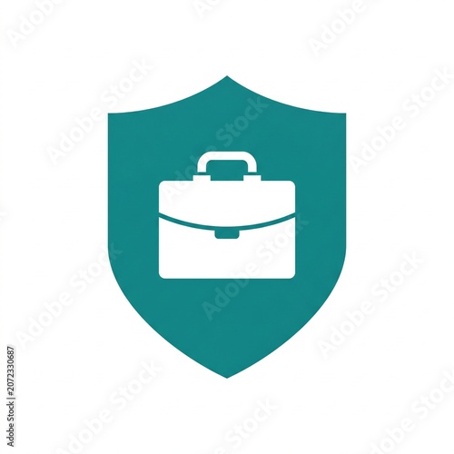 2D Flat Design Business Protection Shield Icon