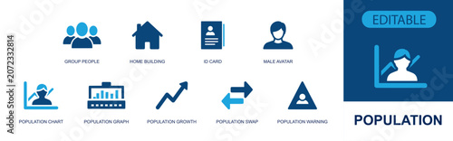 Canvastavla Population icon set