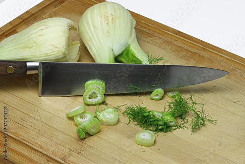 Fresh Fennel , Anise vegetable on white background