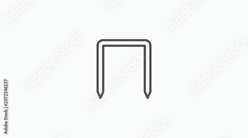 Foto Metal staple office supply item.