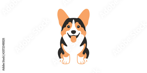 Corgi dog cartoon illustration for pet lovers