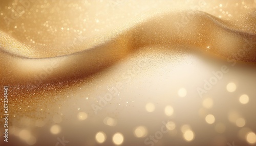 Sparkling Golden Background With A Layer Of Shimmering Glitter Creating A Sense Of Luxury And Elegance Cream Background With Elegant Gold Bokeh Particles