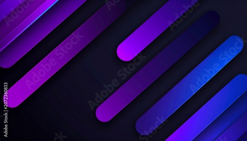 Abstract geometric background featuring slanted rounded capsule shapes with a smooth purple and blue gradient on a dark backdrop
