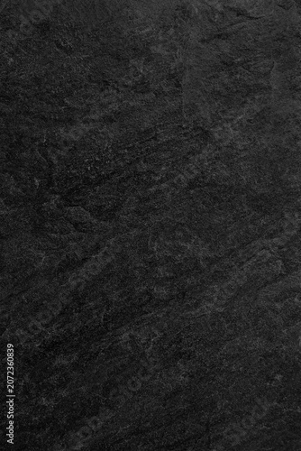 Quadro su tela Dark grey black slate background or texture.