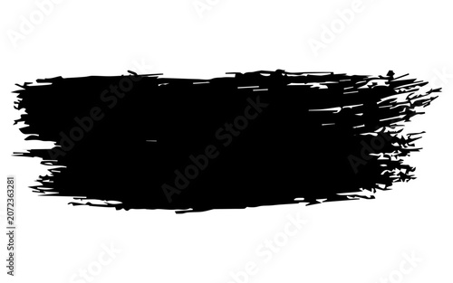 Simple black brush stroke png image, brush stroke vector stock image
