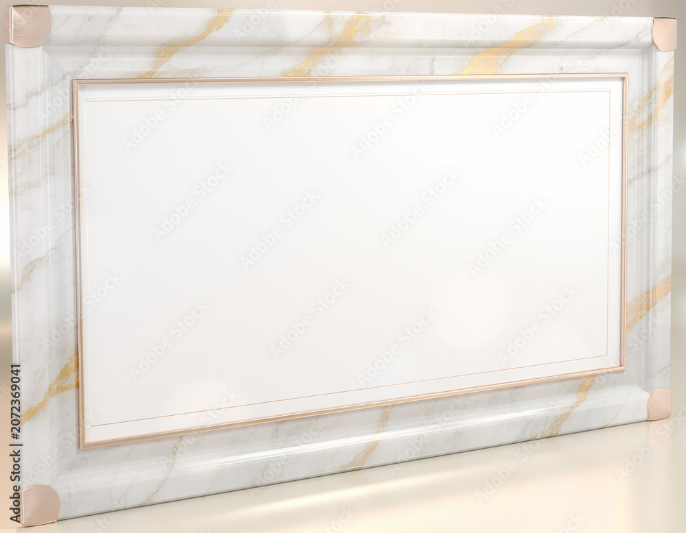 Fototapeta premium Beautiful floral border frame with pink roses and green leaves