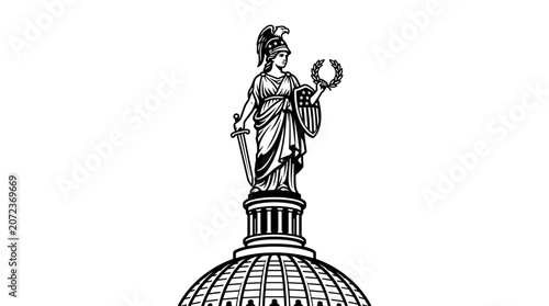 Statue of Freedom atop the United States Capitol Dome.