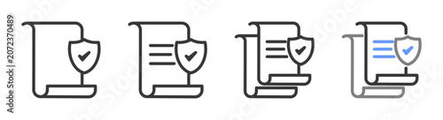 Billede på lærred The Ultimate contract Styles with Variations Line of icon set vector illustratio