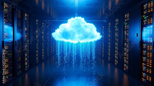Cloud computing in server room