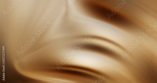 Fotografi Abstract light brown and gold wavy silky fabric texture background with smooth c
