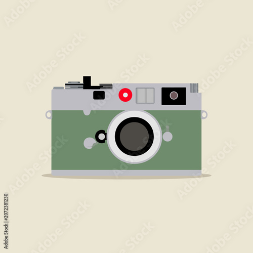 Vintage camera app icon flat design