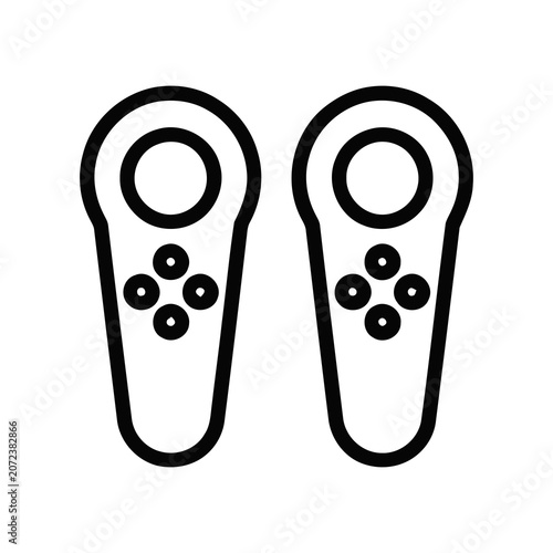Outline Handdrawn Double Game Controller Set Icon Representation