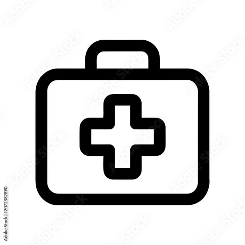 Simple Outline Medical Cross First Aid Kit Healthcare Symbol Icon