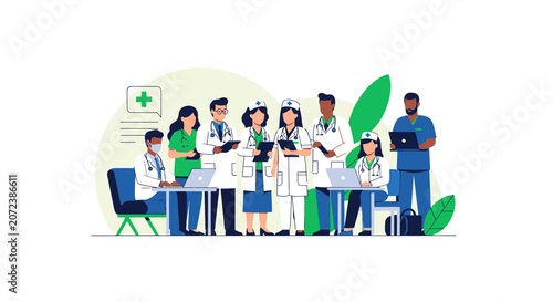 Medical Team in Healthcare Setting.