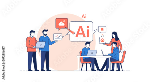 People Working With Ai Technology.
