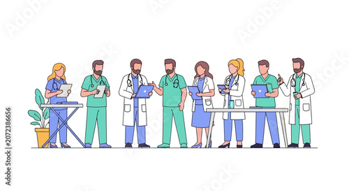 Medical professionals standing together.