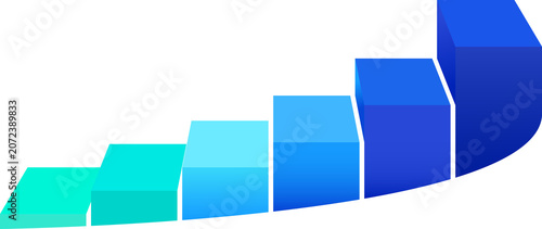 3D Growth Step Business Infographic clipart illustration
