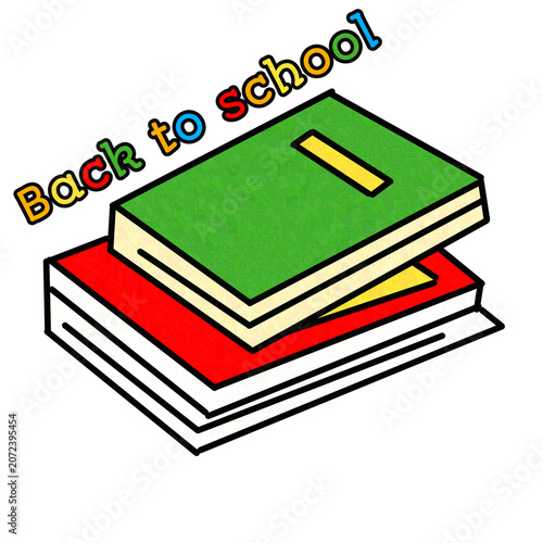 stack of books of school