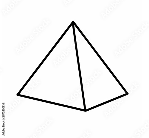 Pyramid Symbol | Geometry Education Illustration