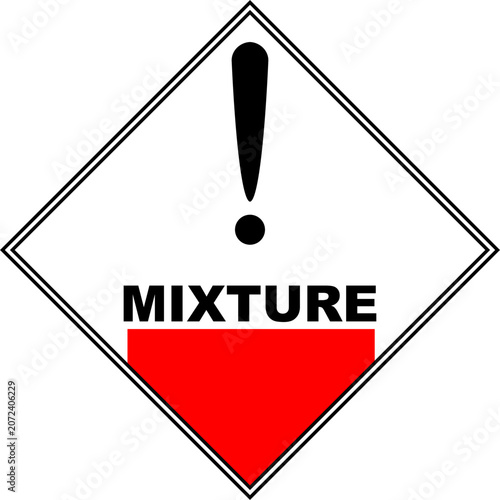 Vector illustration of mixed waste material symbol 
