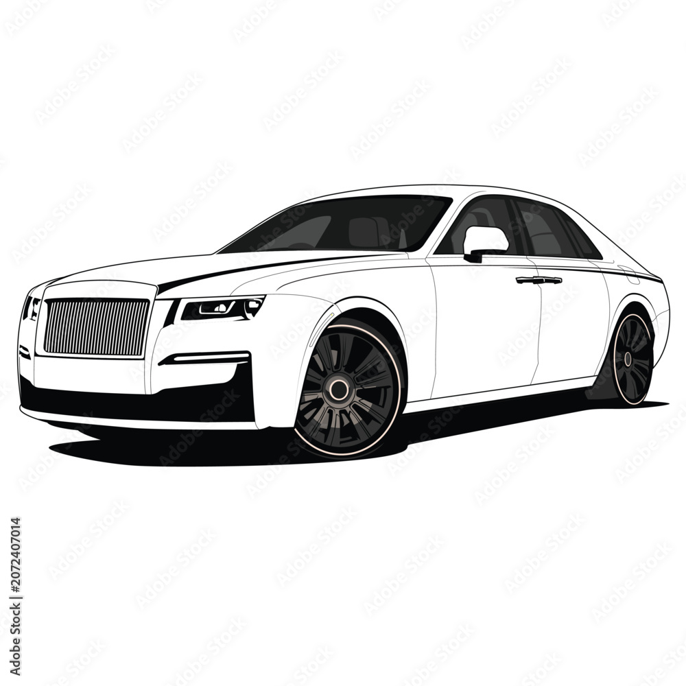 Fototapeta premium expensive modern sedan car vector design