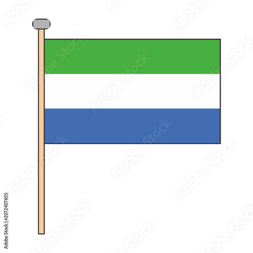 Sierra Leone Flag Pole Design