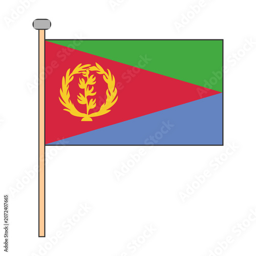 Eritrea Flag Pole Design