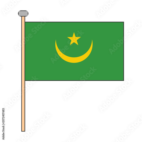 Mauritania Flag Pole Design