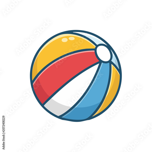 Colorful beach ball vector illustration