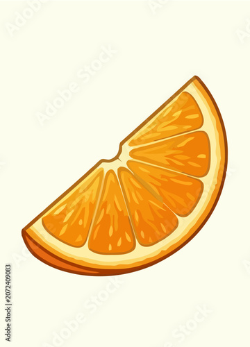 Orange Slice Collection Vector Set Isolated on White Background, Fresh Citrus Fruit Illustration