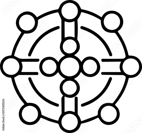 Abstract geometric molecule structure, network system, science, technology concept