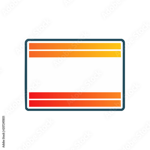 Abstract horizontal stripes in red orange and yellow