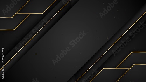 Diagonal Luxury Geometric Black Gold Particles Awards Trailer Titles Cinematic Openers Intro Background Loop
