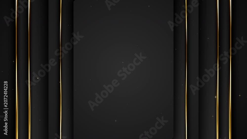 Minimalist Vertical Stripe Black Particles Gold Awards Trailer Titles Cinematic Openers Intro Luxury Background Loop