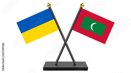 Flag of Maldives and Ukraine